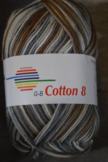 GB Cotton 8, Hvid, Brun, Beige/Grå