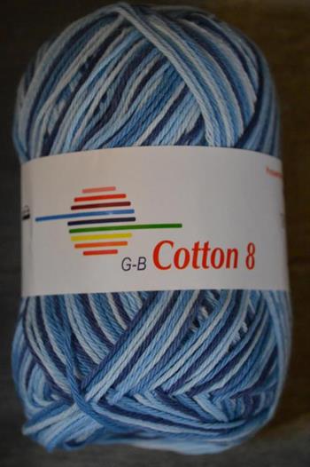 GB Cotton 8, Blå, lyseblå, Dueblå
