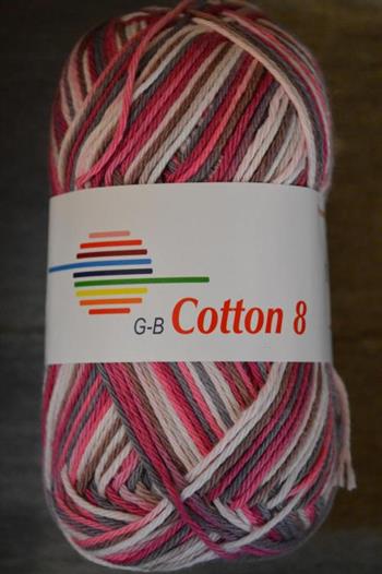 GB Cotton 8, Brun, Hvid, Pink, Grå